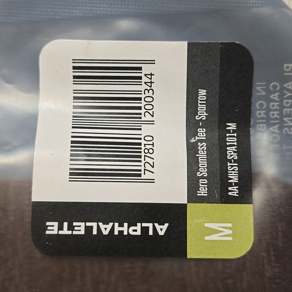 Alphalete Men's Hero Seamless Tee Sparrow Size M NWT - Picture 3 of 4